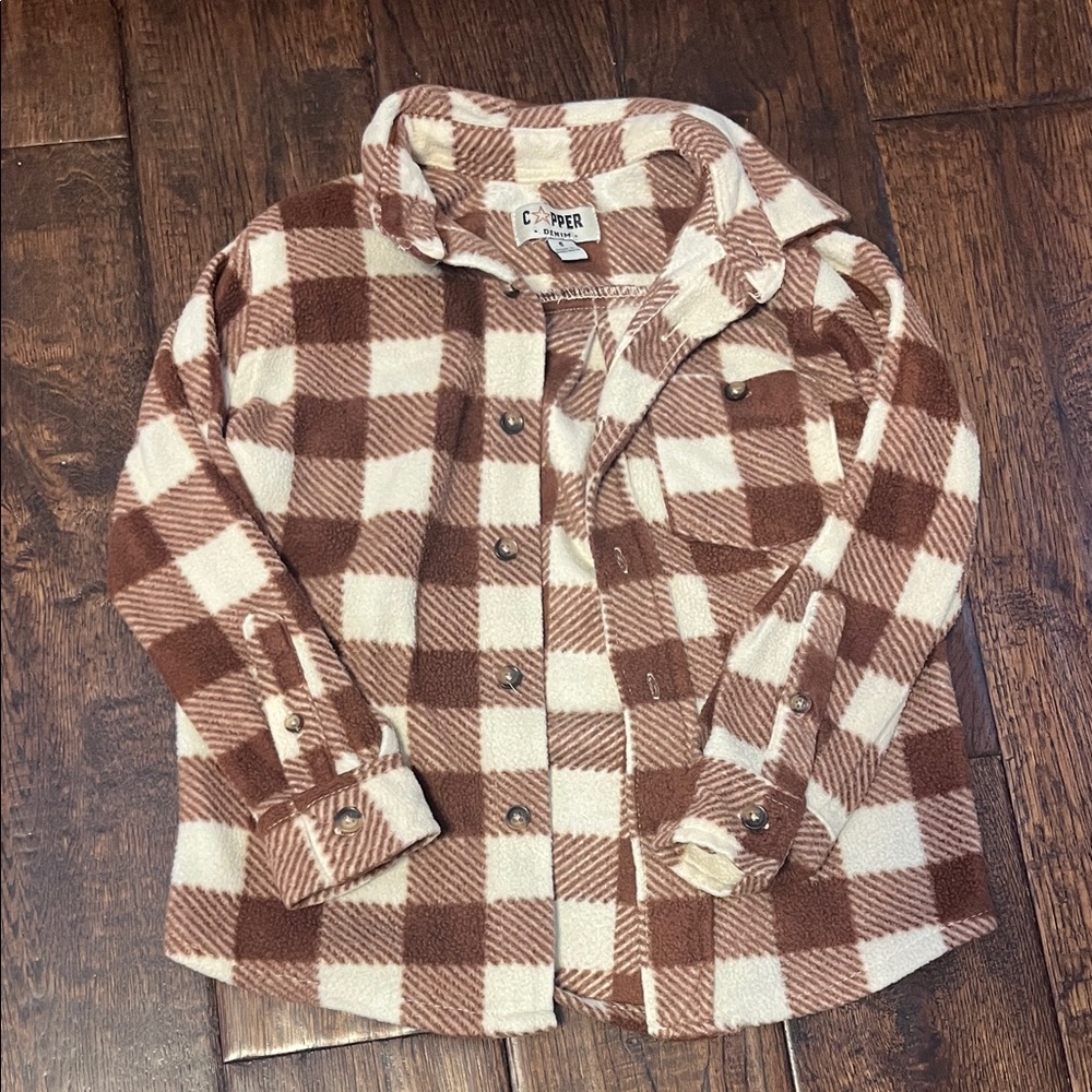 Cooper Kids Brown Plaid Button Down Shirt